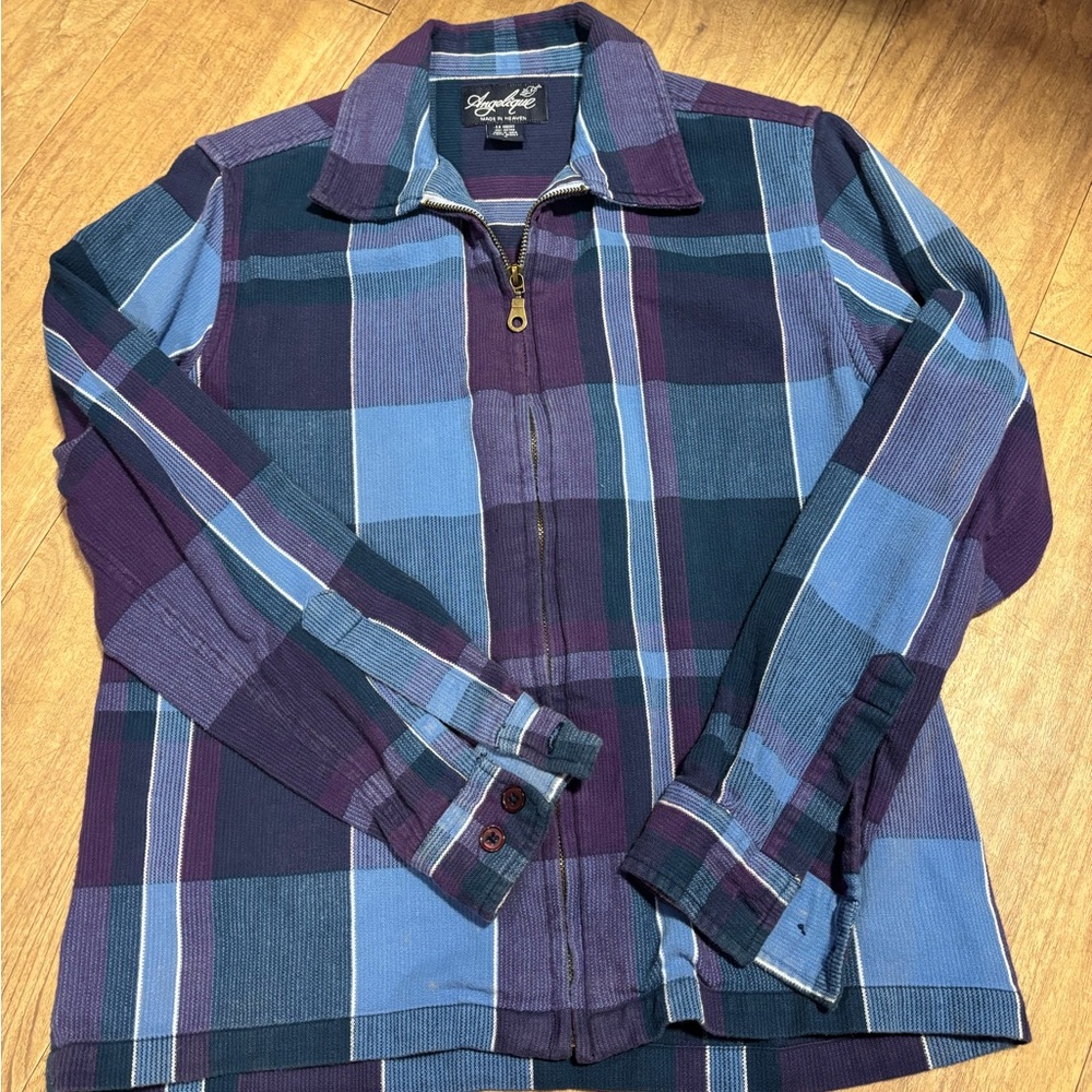 Plaid Women’s Jacket in Blue and Purple